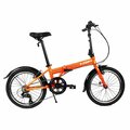 Zizzo Via 7-speed Aluminum folding bicycle with fenders 16013
